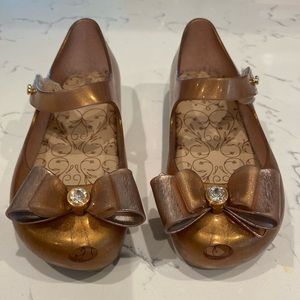 Mini Melissa Gold Bow Ultra Girl ✨🤍